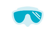 Choose a mask to be custom fitted with prescription lenses